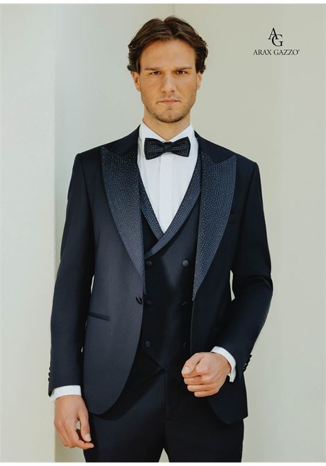 Smoking uomo con rever a lancia con strass ARAX GAZZO | Abiti | 254 130NAVY